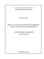 Luận văn pháp luật về kỷ luật lao Động bằng hình thức sa thải   thực tiễn tại tỉnh bình dương