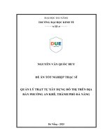 Quản lý trật tự xây dựng Đô thị trên Địa bàn phường an khê, thành phố Đà nẵng