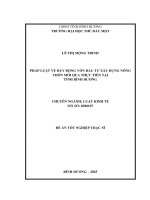 Luận văn pháp luật về huy Động vốn Đầu tư xây dựng nông thôn mới qua thực tiễn tại tỉnh bình dương