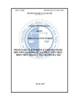 Khóa luận tốt nghiệp Luật học: Pháp luật về bảo hiểm xã hội bắt buộc đối với lao động nữ và thực tiễn thực hiện trên địa bàn thành phố Hà Nội