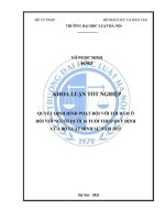 Khóa luận tốt nghiệp Luật học: Quyết định hình phạt đối với tội dâm ô đối với người dưới 16 tuổi theo quy định của Bộ luật Hình sự năm 2015