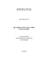 Hệ thống gợi Ý dựa trên năng lượng