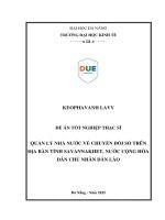 Quản lý nhà nước về chuyển Đổi số trên Địa bàn tỉnh savannakhet, nước cộng hòa dân chủ nhân dân lào