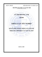 Khóa luận tốt nghiệp Luật học: Quyền đối với bất động sản liền kề theo quy định Bộ luật Dân sự 2015