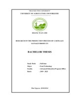 Research on the production process of cartilage sausage products