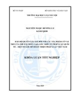 Khóa luận tốt nghiệp Luật học: Bảo hộ quyền tác giả đối với các tác phẩm có vai trò của trí tuệ nhân tạo: góc nhìn từ pháp luật quốc tế - Một số gợi mở hoàn thiện pháp luật Việt Nam