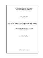 Luận văn Đặc Điểm truyện ngắn lê vũ trường giang