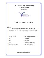 Biện pháp giáo dục kỹ năng tự phục vụ cho trẻ 3 – 4 tuổi tại trường mầm non hoa phượng