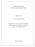 Nghiên cứu Đặc tính tiền lâm sàng và Đánh giá tính Ổn Định của huyết thanh kháng nọc rắn chàm quạp (calloselasma rhodostoma) phát triển bởi viện vắc xin và sinh phẩm y tế