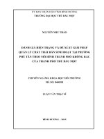 Luận văn Đánh giá hiện trạng và Đề xuất giải pháp quản lý chất thải rắn sinh hoạt tại phường phú tân theo mô hình thành phố không rác của thành phố thủ dầu một