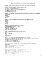 Đề cương cuối kì i sinh 11, nh 2025 2026