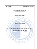 Khóa luận tốt nghiệp Luật học: Giải quyết quan hệ giữa cha mẹ và con khi cha mẹ ly hôn theo pháp luật Việt Nam