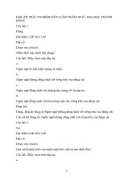 Đáp Án trắc nghiệm dẫn luận ngôn ngữ   Đại học thành Đông