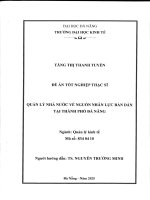 Quản lý nhà nước về nguồn nhân lực bán dẫn tại thành phố Đà nẵng