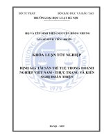 Khóa luận tốt nghiệp Luật học: Định giá tài sản trí tuệ trong doanh nghiệp Việt Nam