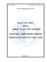 Khóa luận tốt nghiệp Luật học: Giao kết hợp đồng trong pháp luật dân sự Việt Nam