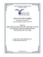 Biện pháp tổ chức giờ ngủ cho trẻ 3 – 4 tuổi tại trường mầm non trên Địa bàn thành phố thủ dầu một