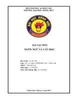 Lê thị vân   môn ngôn ngữ và văn học