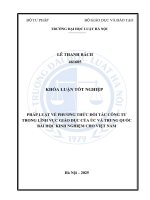 Khóa luận tốt nghiệp Luật học: Pháp luật về phương thức đối tác công tư trong lĩnh vực giáo dục của Úc và Trung Quốc – Bài học kinh nghiệm cho Việt Nam