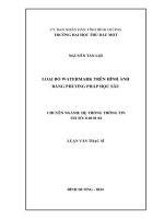 Luận văn loại bỏ watermark trên hình Ảnh bằng phương pháp học sâu