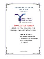 Một số giải pháp nhằm giảm tải công việc cho giáo viên mầm non