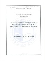 Khóa luận tốt nghiệp Luật học: Pháp luật về chi ngân sách nhà nước và thực tiễn quản lý chi ngân sách tại Viện Kiểm sát nhân dân thành phố Hà Nội