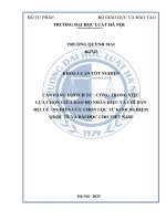 Khóa luận tốt nghiệp Luật học: Cân bằng lợi ích tư - công trong việc lựa chọn giữa bảo hộ nhãn hiệu và chỉ dẫn địa lý - Nghiên cứu chọn lọc từ kinh nghiệm quốc tế và bài học cho Việt Nam