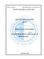 Khóa luận tốt nghiệp Luật học: Tội huỷ hoại rừng theo Bộ luật Hình sự 2015