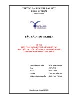 Biện pháp giáo dục kỹ năng hợp tác cho trẻ 5 – 6 tuổi thông qua hoạt Động góc Ở trường mầm non lê thị trung