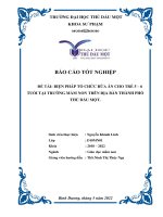 Biện pháp tổ chức bữa Ăn cho trẻ 5 – 6 tuổi tại trường mầm non trên Địa bàn thành phố thủ dầu một