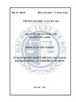Khóa luận tốt nghiệp Luật học: Sử dụng quyền sở hữu trí tuệ làm tài sản bảo đảm trong các giao dịch tín dụng