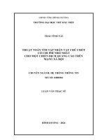 Luận văn thuật toán tìm tập nhân vật chủ chốt có chi phí nhỏ nhất cho một chiến dịch quảng cáo trên mạng xã hội