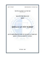 Khóa luận tốt nghiệp Luật học: Quyết định hình phạt đối với tội buôn lậu theo quy định của Bộ luật Hình sự năm 2015