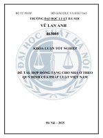 Khóa luận tốt nghiệp Luật học: Hợp đồng tặng cho nhà ở theo quy định của pháp luật Việt Nam