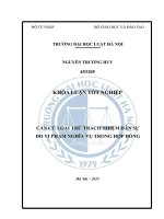 Khóa luận tốt nghiệp Luật học: Căn cứ loại trừ trách nhiệm dân sự do vi phạm nghĩa vụ trong hợp đồng