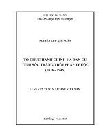 Tổ chức hành chính và dân cư tỉnh sóc trăng thời pháp thuộc (1876 1945)