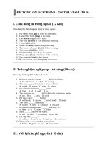 1  Đề tổng Ôn ngữ pháp