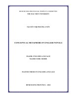 Luận văn conceptual metaphors in english novels