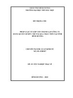 Luận văn pháp luật về góp vốn thành lập công ty bằng quyền sở hữu trí tuệ qua thực tiễn tại tỉnh bình dương
