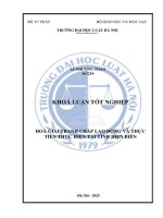 Khóa luận tốt nghiệp Luật học: Hoà giải tranh chấp lao động và thực tiễn thực hiện tại tỉnh Điện Biên