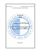 Khóa luận tốt nghiệp Luật học: Quyền an tử theo quy định của pháp luật dân sự Việt Nam