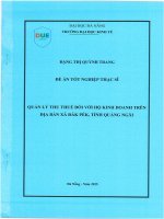 Quản lý thu thuế Đối với hộ kinh doanh trên Địa bàn xã Đăk pek, tỉnh quãng ngãi