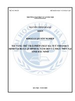 Khóa luận tốt nghiệp Luật học: Tội tàng trữ trái phép chất ma tuý theo quy định tại Bộ luật Hình sự năm 2015 và thực tiễn tại tỉnh Bắc Ninh