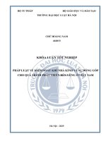 Khóa luận tốt nghiệp Luật học: Pháp luật về kiểm soát khí nhà kính và sự đóng góp cho quá trình phát triển bền vững ở Việt Nam