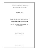 Luận văn một giải pháp lấy mẫu tiếng Ồn tại phường phú hòa