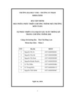 Sự phát triển của mạch xác suất thống kê trong chương trình 2018