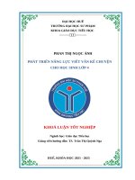 Phát triển năng lực viết văn kể chuyện cho học sinh lớp 4