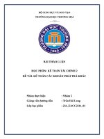 Kế toán tài chính 2 Đề tài kế toán các khoản phải trả khác