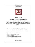 Chuyên Đề nghiên cứu hệ thống nhiên liệu diesel dùng bơm cao Áp ve trên Ô tô toyota hilux