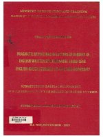 000029167 PRAGMATIC DEVIATIONS IN LETTERS OF REQUEST IN ENGLISH WRITTEN BY VIETNAMESE THIRD-YEAR ENGLISH-MAJOR STUDENTS AT AN GIANG UNIVERSITY Những sai lệch thực dụng trong thư xin việc bằng tiếng Anh của sinh viên năm thứ ba chuyên ngành tiếng Anh người
